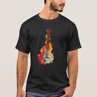 Vintage Guitar Gift För manar Women Music Band Gui T Shirt
