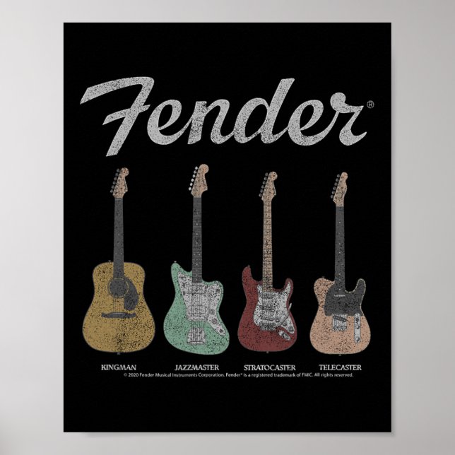 Vintage Guitar Lineup Poster (Framsidan)