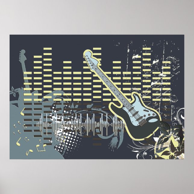 Vintage Guitar Music Poster (Framsidan)