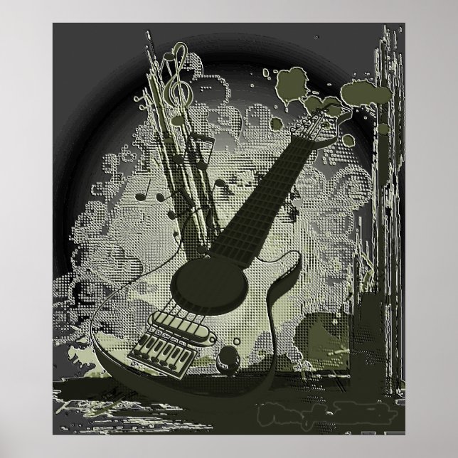 Vintage Guitar Music Poster (Framsidan)