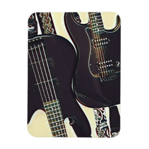 Vintage guitarist födelsedagspresent magnet