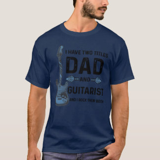 Vintage Guitarist Gift for Pappa Guitar Far flicka T Shirt