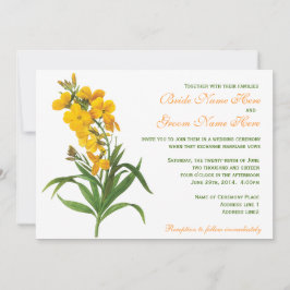 vintage gula blommor bröllopsinbjudan. Redoute Inbjudningar