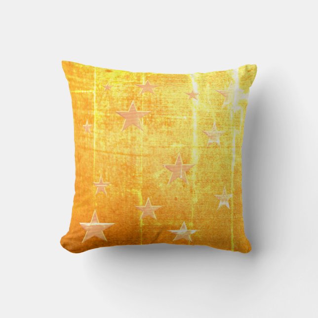 Vintage-guld används, med stjärnor kudde (Framsida)