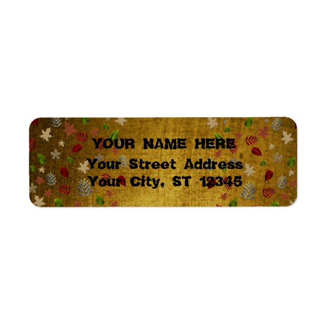 Vintage-guld används returadress etikett (Framsidan)