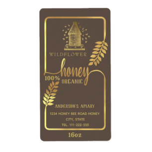 Vintage guld bikuphonung av arten gren burk fraktsedel