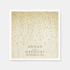 Vintage Guld Confetti Pappersservett