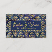 Vintage Guld Damask Historical Fiction Author