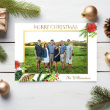 Vintage Guld God jul Botanicals Photo