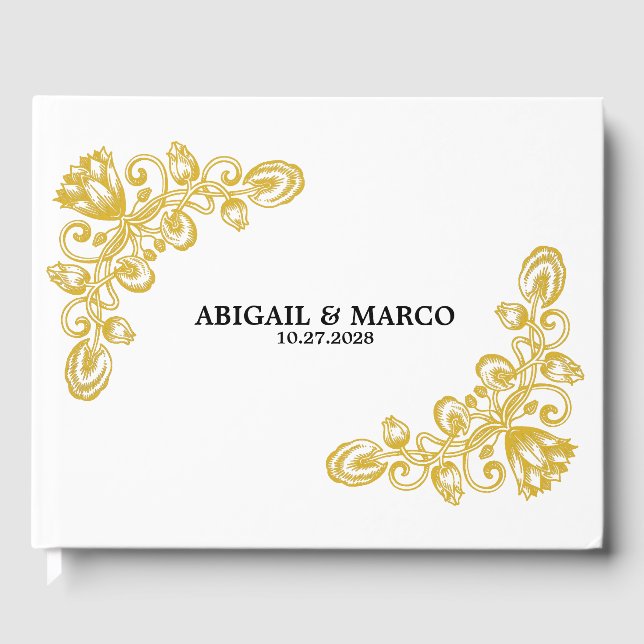 Vintage Guld Guest Bok (Framsida)