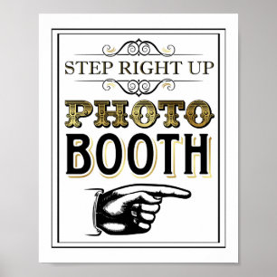 Vintage Guld KOM TILL HÖGER FOTOBUDKAMERASkylt Try Poster