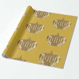 Vintage Guld Kung Krona Presentpapper