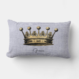 Vintage Guld Lavender Anpassningsbar Krona - hemde Lumbarkudde