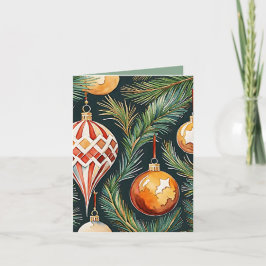 Vintage Guld Ornament Photo & Craft jul Kort