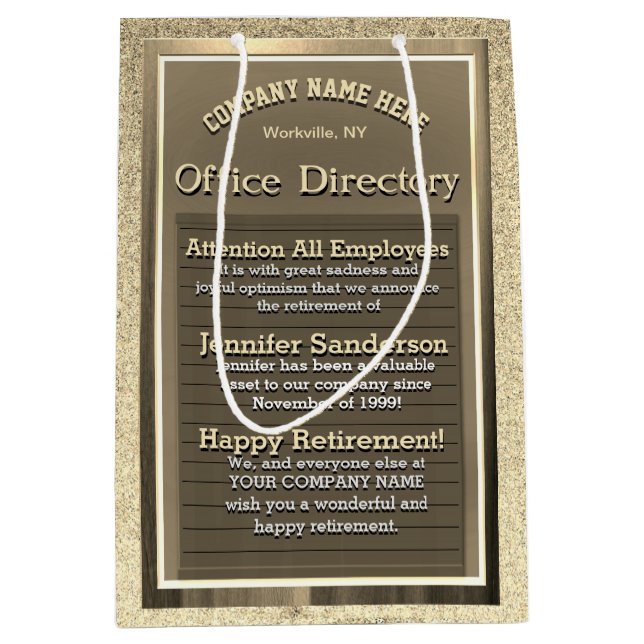 Vintage Guld Pension-tecken (Framsidan)