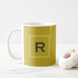 Vintage Guld Solid Färg Plain Personal Kaffemugg