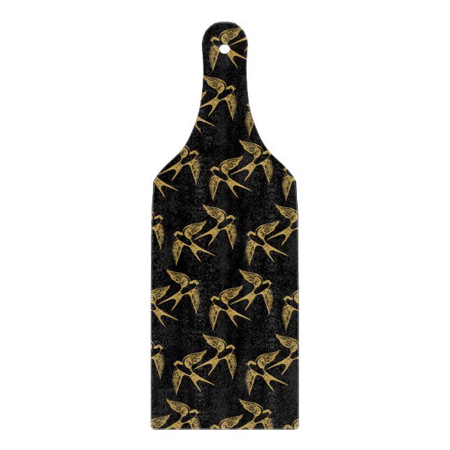 Vintage Guld Sväljer Mönster (Framsidan)