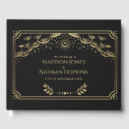 Vintage Guld Tarot Card Bröllop Guest Bok