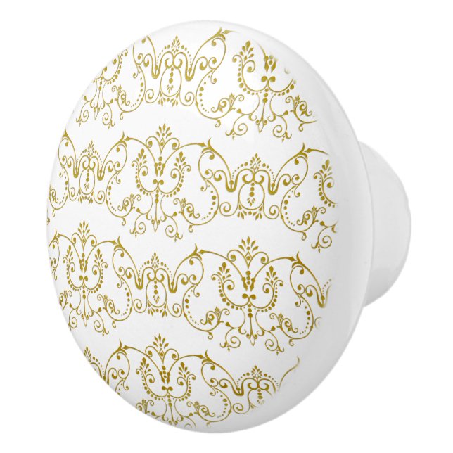 Vintage guldfärgade utsmyckningar + ryggen. & idée knopp (Höger)