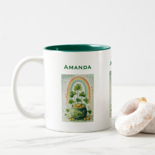 Vintage Guldgryta och Regnbåge Två-Tonad Mugg