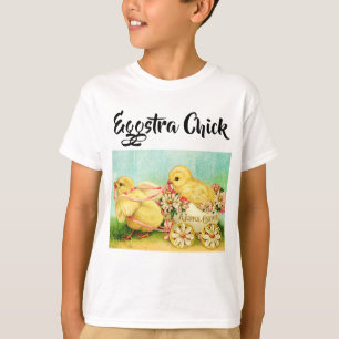 Vintage Gult Chick Påsk T Shirt