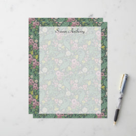 Vintage Gult Dandelions Rosa Pansy Ansikte Papper