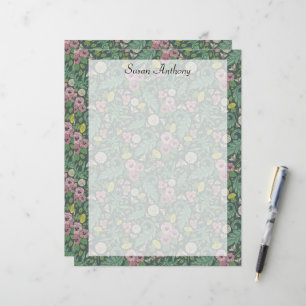 Vintage Gult Dandelions Rosa Pansy Ansikte Papper