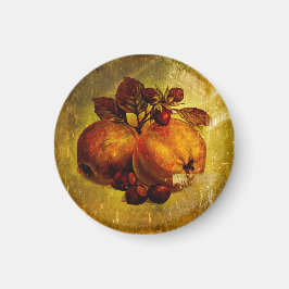 Vintage gult frukt magnet