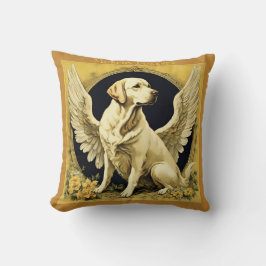 Vintage Gult Labrador Angel Kudde
