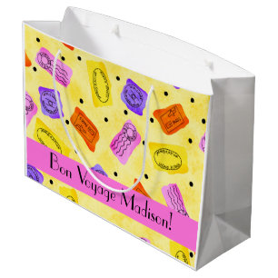 Vintage Gult Passport Frimärke Namn Personlig