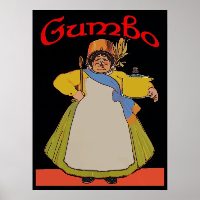 Vintage Gumbo Cook Poster (Framsidan)