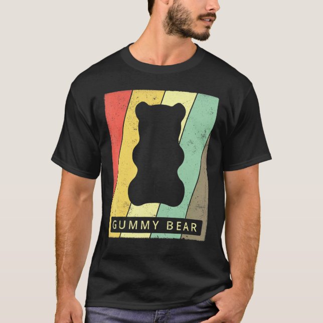 Vintage Gummy Bear Retro T Shirt (Framsida)