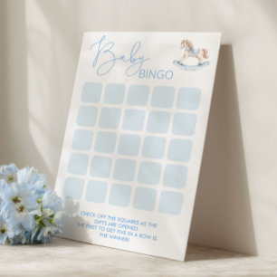Vintage Gunghäst Baby Shower Bingo Spel