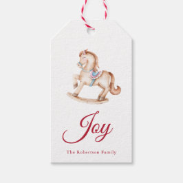 Vintage Gunghäst Jul Presentetikett