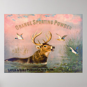 Vintage Gunpulver Ad 1873 Poster