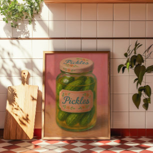Vintage Gurka Jar Väggkonst Retro Kök Dekoration