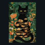 Vintage Gustav Klimt Black Cat I Blomsterträdgård Poster<br><div class="desc">Vintage Gustav Klimt Black Cat I en Blomsterträdgård A svart katt, päls gleaming i solljus, sitter regelbundet mitt i fält på färgade vilda blommor. Kuriositet fyller ögonen på en svart katt som genomkorsas av en ängsskugga med vibrerande blomning. Gustav Klimt (1862-1918) var en framstående österrikisk symbolmålare och en ledande figur...</div>