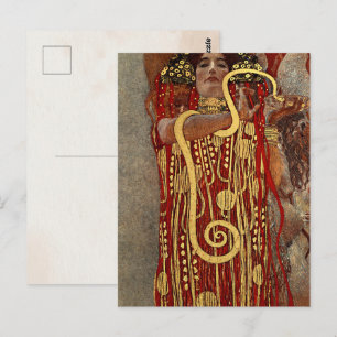 Vintage Gustav Klimt Hygieia Medicin Art Nouveau Vykort