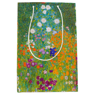 Vintage Gustav Klimt lantlig blomsterkonst