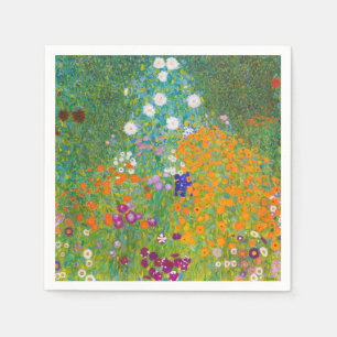 Vintage Gustav Klimt stilhage blomsterkonst Pappersservett