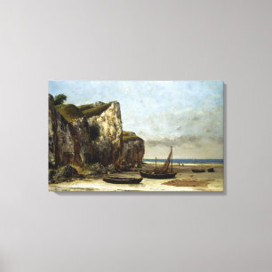 Vintage Gustave Courbet Beach i Normandie Canvastryck