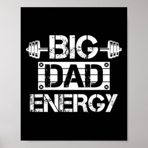 Vintage Gym Bde Big Pappa Energy Fars dag Poster