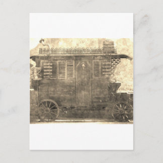 Vintage Gypsy Wagon Vykort