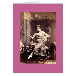 Vintage Gypsy Woman Hälsningskort