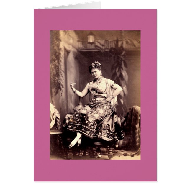 Vintage Gypsy Woman Hälsningskort (Framsidan)