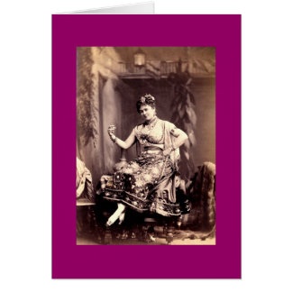 Vintage Gypsy Woman Hälsningskort