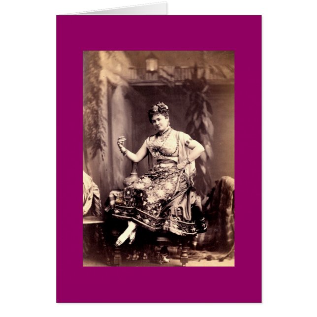 Vintage Gypsy Woman Hälsningskort (Framsidan)