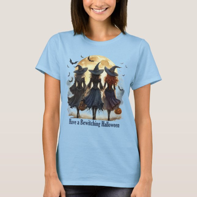 Vintage Ha en Förtrollande Halloween T Shirt (Framsida)