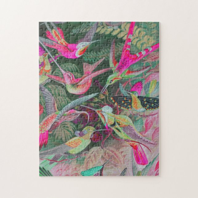 Vintage Haeckel Hummingbird Pussel (Vertikal)