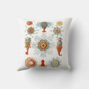Vintage Haeckel Siphonophora Marinliv Maneter Kudde